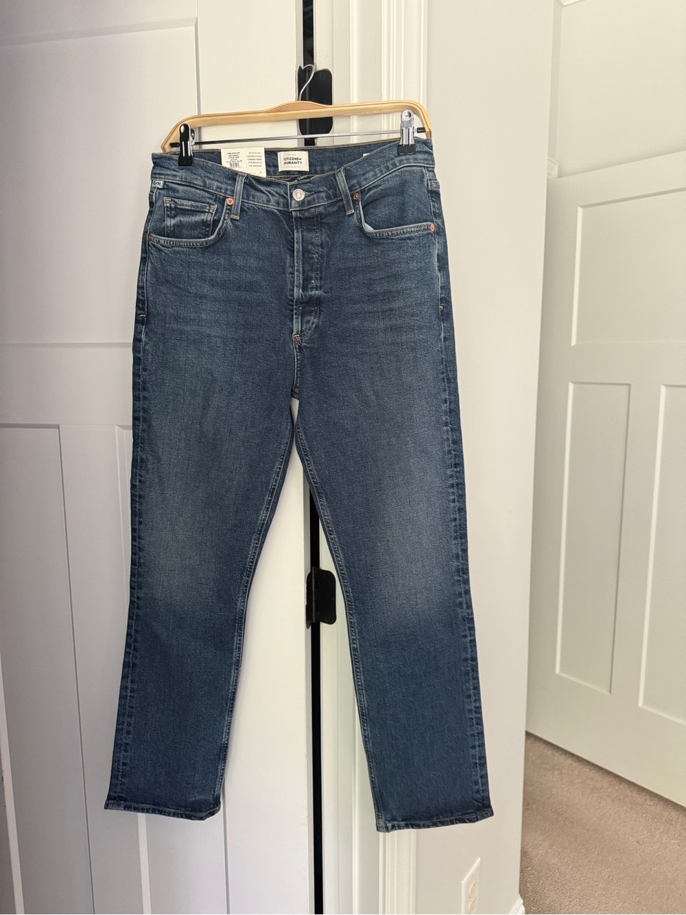 Citizens of Humanity Charlotte Jeans high rise straight button fly new